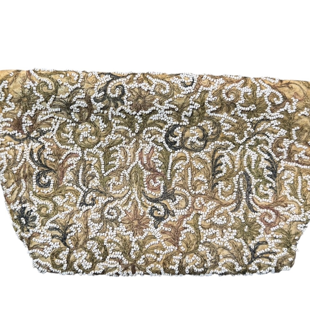 Vintage Beaded Intricate Embroidered Cosmetic Bag